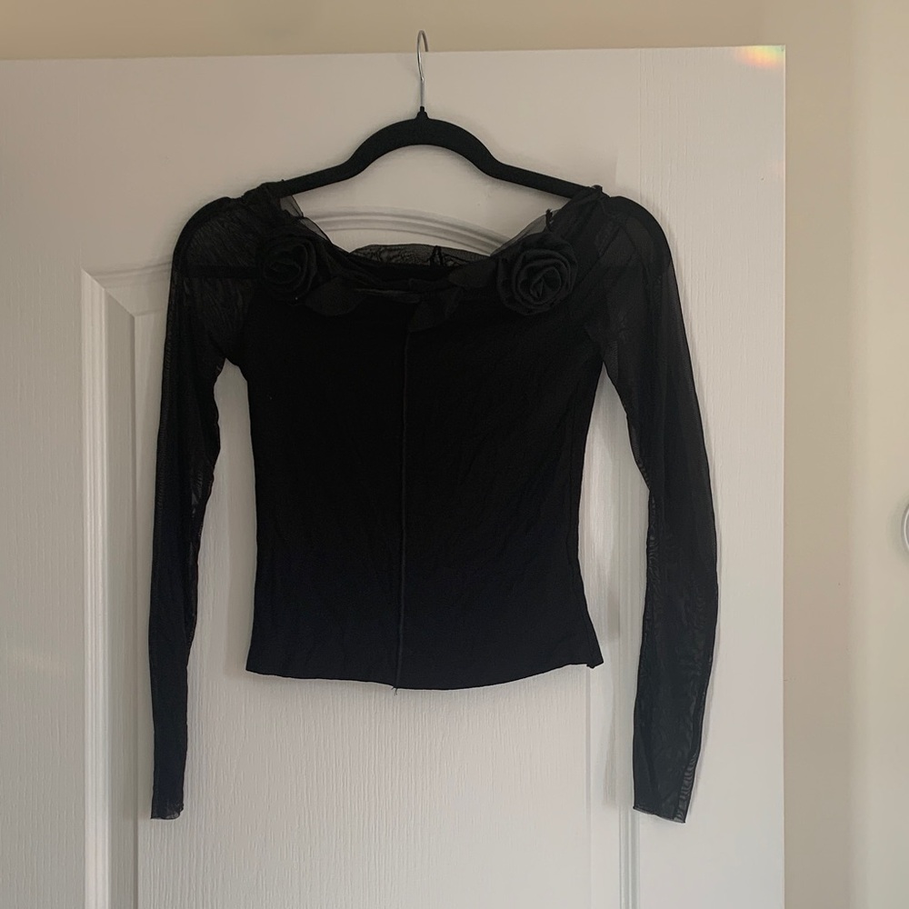 Elegant Black Long Sleeve Top